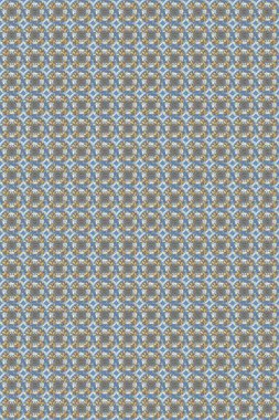 Kusursuz damaske klasik altın desen. Tekrarlayan elementlerle soyut arkaplan oluşturun. Altın desenli mavi, gri ve bej renklerde altın elementler. Raster illüstrasyonu.