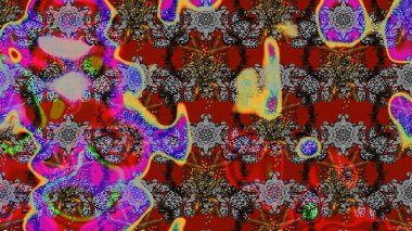 Modaya uygun kumaş deseni. Düz Çiçek Elementleri Tasarımı. Renkli Yaz Temalı eskiz kalıbı. Sevimli çiçek raster deseni.