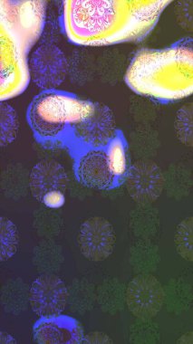 Yapraklı çizim şekli. Şirin, zarif çiçekler Raster illüstrasyonu. Poster ya da kapak için arka plan. Davetiye ve kartpostal tasarımı için dekoratif çiçek unsurları. Tekstil için figür.