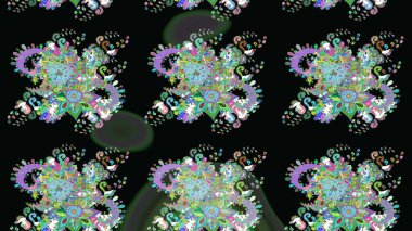 Modaya uygun kumaş deseni. Raster illüstrasyonu. Tony 'nin kumaş kalıbını çiz. Küçük çiçekte sevimli çiçek deseni var..