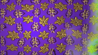 Renkli unsurlarla hareketli arka plan görüntüleri. Çiçekler. Eski model. Bayrak tarzı. Video kaydı. Şablon. Döngü. Kusursuz..
