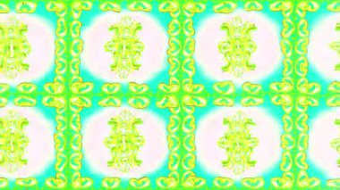 Renkli unsurlarla hareketli arka plan görüntüleri. Çiçekler. Eski model. Bayrak tarzı. Video kaydı. Şablon. Döngü. Kusursuz..