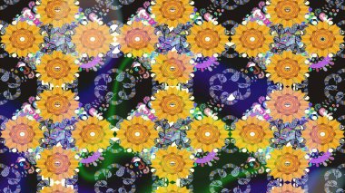 Güzel kumaş deseni. Düz Çiçek Elementleri Tasarımı. Yazdır. Renkli Yaz Temalı eskiz kalıbı. Güzel eskiz şekli. Raster çiçekli arka plan.