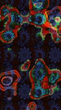 Suluboya çizim kalıbı. Suluboya tarzında siyah ve gri renkte çiçekler. Çiçek izi.