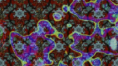 Küçük mavi ve kahverengi çiçeklerle oldukça eski bir besin torbası deseni. Tekstil, kumaş, kapaklar, duvar kağıtları, baskı, paket, koleksiyon defteri, örgü, dekupaj için çiçek arkaplanı..