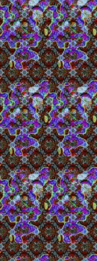 Raster illüstrasyonu. Ultraviyole kumaş deseni. Çizim kalıbı. Organik motif arkaplanı.