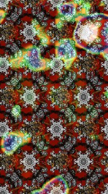 Kahverengi ve gri renkli çiçekler. Raster illüstrasyonu. El çizimi çiçekli soyut çizim deseni.