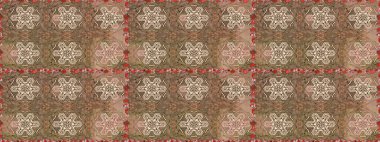 Renkli Bahar Temalı Kusursuz Arkaplan. Düz Çiçek Elementleri Tasarımı. Şirin çiçek elementleri. Raster illüstrasyonu. Kusursuz desenli. Moda desenli..