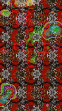 Yumuşak, bahar çiçekli arka plan. Çiçekli karalama şeklinde Raster çiçek deseni. Gri ve kahverengi renkte çiçekler.