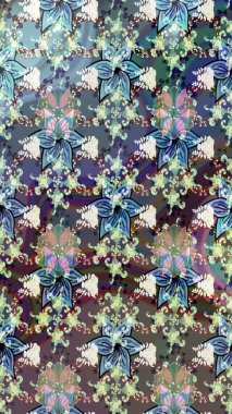 Tekstil, kumaş, kapaklar, duvar kağıtları, baskı, naylon, koleksiyon defteri, örgü, dekupaj için güzel bir eskiz. Küçük mavi çiçeklerle oldukça eski bir besin torbası deseni.