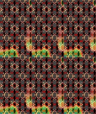 Siyah ve kahverengi renkli şirin çiçek desenleri. Raster Modaya uygun kumaş deseni. Renkli Bahar Teması eskiz kalıbı. Düz Çiçek Elementleri Tasarımı.