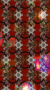 Düz Çiçek Elementleri Tasarımı. Taslak desenli, modaya uygun kumaş deseni. Renkli Bahar Teması eskiz kalıbı. Raster illüstrasyonu. Şirin çiçek elementleri..