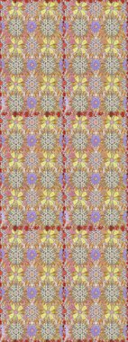 Tarafsız ve bej renkli şirin çiçek desenleri. Raster Modaya uygun kumaş deseni. Renkli Bahar Temalı Kusursuz Arkaplan. Düz Çiçek Elementleri Tasarımı.