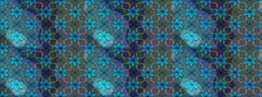 Düz Çiçek Elementleri Tasarımı. Raster Modaya uygun kumaş deseni. Renkli Bahar Teması eskiz kalıbı. Mavi ve gri renkli şirin çiçek deseni.