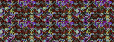 Nice flower raster pattern. Colour Spring Theme sketch pattern Background. Flat Flower Elements Design. Flowers on brown and gray colors.