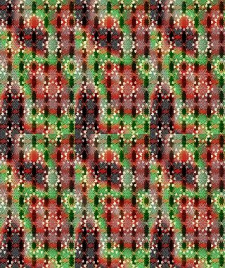 Küçük çiçekteki sevimli çiçek deseni. Kahverengi ve yeşil renkte çiçekler.