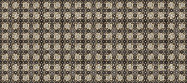 Kusursuz oryantal klasik altın desen. Bej, kahverengi ve gri renkler üzerinde altın tekrarlayan elementler içeren Raster soyut arka planı.