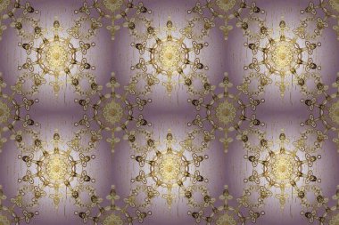 Tarafsız ve bej renklerde altın kar taneleri. Noel altın kar tanesi kusursuz desen. Kış kar dokusu duvar kağıdı. Sembol tatili, yeni yıl kutlaması, altın desenler..