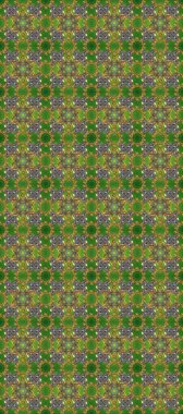 Barok tarzında duvar kağıdı tasarımı için kusursuz damaske deseni arkaplanı. Süslü raster dekorasyonu. Altın desenli yeşil, gri ve kahverengi altın elementli.