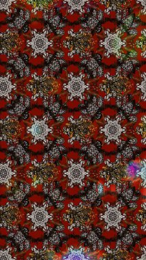 Düz Çiçek Elementleri Tasarımı. Çiçekli çiçek deseni, suluboya. Renkli Bahar Teması eskiz kalıbı. Kahverengi ve gri renkli çiçekler. Raster illüstrasyonu.