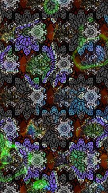 Siyah ve gri renkli çiçekler. Küçük çiçekte sevimli çiçek deseni var..