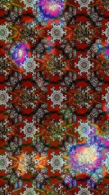 Renkli Yaz Temalı eskiz kalıbı. Raster Illustrasyon 'daki Çiçek Deseni' nin son moda çizimi. Düz Çiçek Elementleri Tasarımı. Güzel kumaş deseni.