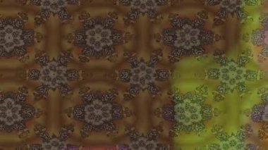 Renkli unsurlarla hareketli arka plan görüntüleri. Çiçekler. Eski model. Bayrak tarzı. Video kaydı. Şablon. Döngü. Kusursuz..