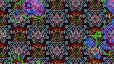 Fantezi çiçekli eskiz deseni, doğal duvar kağıdı, çiçek desenli kıvrım çizimi. Paisley el çizimi elementler. Ev dekoru.