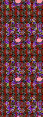 Raster düz çiçek çizim deseni. Kırmızı ve kahverengi renkte çiçekler. Tasarım hediye paketi, tebrik kartları, posterler ve afiş tasarımı.