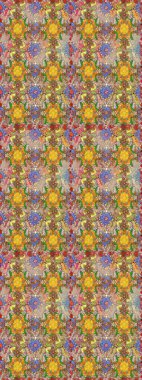 Raster illüstrasyon. Güzel doodles çiçekler ile Dikişsiz çiçek deseni. Küçük çiçek sevimli çiçek desen. Güzel kumaş deseni.