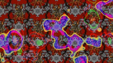 Raster illüstrasyonu. Çiçekli, yapraklı, çiçek desenli eskiz. El çizimi.