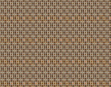 Raster illüstrasyonundaki çiçek desenli çizim. Kahverengi ve gri renkte çiçekler.