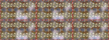 Küçük çiçekteki sevimli çiçek deseni. Kahverengi ve nötr renkte çiçekler.