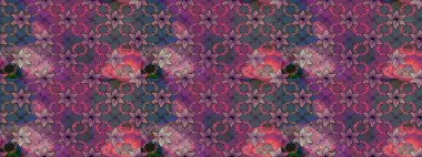 Sevimli çiçek raster deseni. Düz Çiçek Elementleri Tasarımı. Renkli Yaz Temalı eskiz kalıbı. Mor renkte çiçekler.