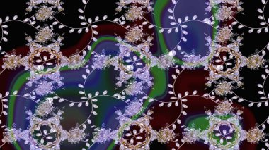 Tony 'nin kumaş kalıbını çiz. Raster illüstrasyonu. Modaya uygun kumaş deseni. Küçük çiçekte sevimli çiçek deseni var..