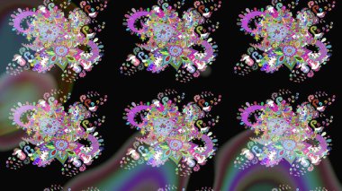 Elle çizilmiş sonbahar çiçeği deseni. Doodle tarzı. Tekstil ve kapak tasarımı için mükemmel. Renkli siyah çizim kalıbı. Siyah renkte çiçekler.