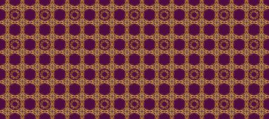 Doğu tarzı arabesk. Mor, kahverengi ve bej rengi, altın elementlerle. Raster altın desen. Kusursuz altın desenli bukleler. Raster illüstrasyonu.