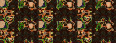 Düz Çiçek Elementleri Tasarımı. Renkli Yaz Temalı eskiz kalıbı. Sevimli çiçek raster deseni. Kahverengi ve gri renkte çiçekler.