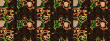 Düz Çiçek Elementleri Tasarımı. Renkli Yaz Temalı eskiz kalıbı. Sevimli çiçek raster deseni. Kahverengi ve gri renkte çiçekler.