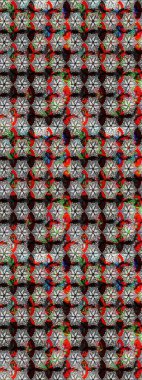 Raster illüstrasyonu. Çizim çiçek deseni duvar kâğıdı olarak kullanılabilir. Siyah ve nötr renkte çiçekler.