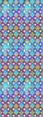 Düz Çiçek Elementleri Tasarımı. Güzel kumaş deseni. Renkli Bahar Teması eskiz kalıbı. Raster illüstrasyonunda çiçek deseni çizimi.