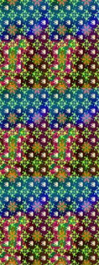 Mavi ve yeşil kıvırcık çiçekler mavi ve yeşil renklerde şekillenir. Klasik çiçek tasarımı elementleri. Raster illüstrasyonu.