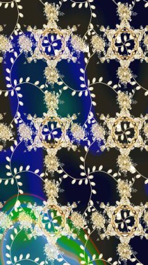 Renkli Bahar Teması eskiz kalıbı. Düz Çiçek Elementleri Tasarımı. Gri renkli çiçekler. Raster illüstrasyonunda çiçek deseni çizimi.