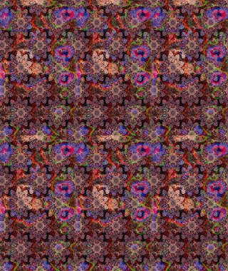 Renkli Bahar Teması eskiz kalıbı. Pembe renkli çiçekler. Düz Çiçek Elementleri Tasarımı. Raster illüstrasyonunda çiçek deseni çizimi.