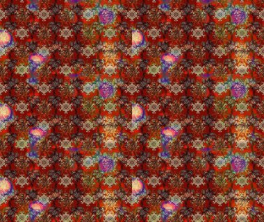 Kırmızı ve kahverengi renkte çiçekler. Küçük çiçekte sevimli çiçek deseni var..