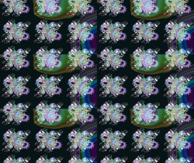 Çiçek kompozisyonu, el boyası, hassas şablon. Sevgililer günü ve tebrik kartı konsepti için şık bir davetiye. Üst manzara, yumuşak stil. Gri renkte manzaralı çiçek deseni.