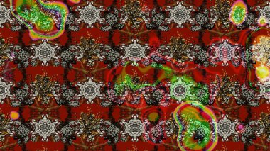 Küçük çiçekteki sevimli çiçek deseni. Raster illüstrasyonu. Güzel karalamalı çiçek desenli çizim. Güzel kumaş deseni.