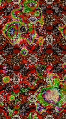 Güzel kumaş deseni. Raster illüstrasyonu. Küçük bir çiçekte eskiz deseni. Güzel çiçek arkaplanı..