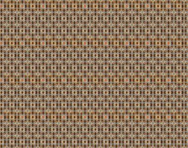 Raster illüstrasyonundaki çiçek desenli çizim. Kahverengi ve gri renkte çiçekler.