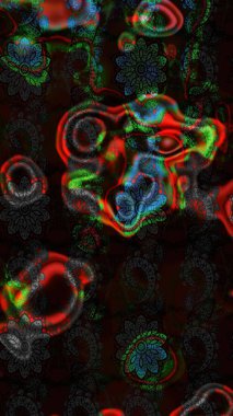 Küçük çiçekteki sevimli çiçek deseni. Siyah ve gri renkte çiçekler.